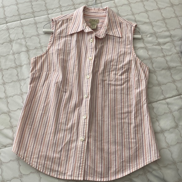 L.L. Bean striped button down shirt - Picture 1 of 8